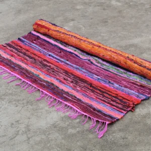 MAM Treasures Chindi Rug Area Rag Rug Home Décor Bohemian Indian Carpet Floor Décor Rag Colorful Cotton Rug Living Room Rug Bathroom Rug Throw Rug
